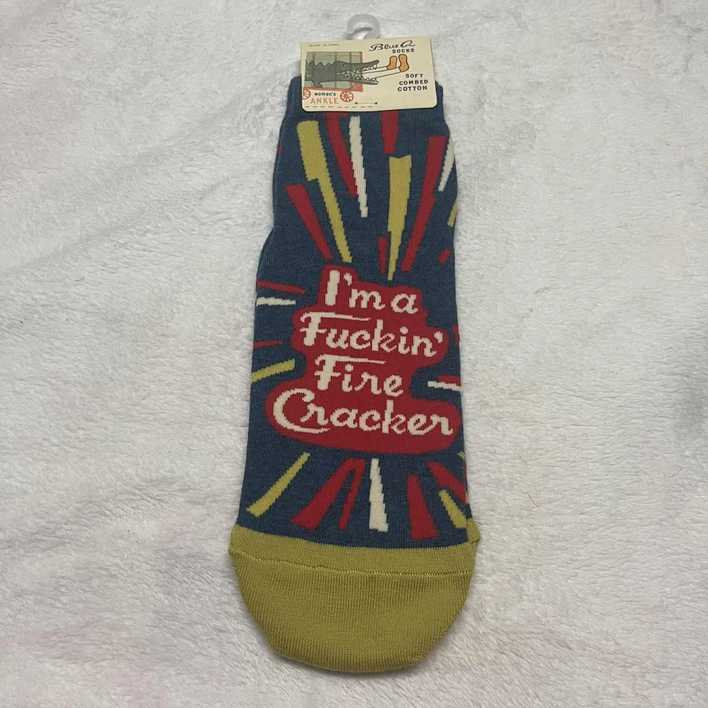 Blue Q Firecracker Adult Humor Women's Ankle Socks